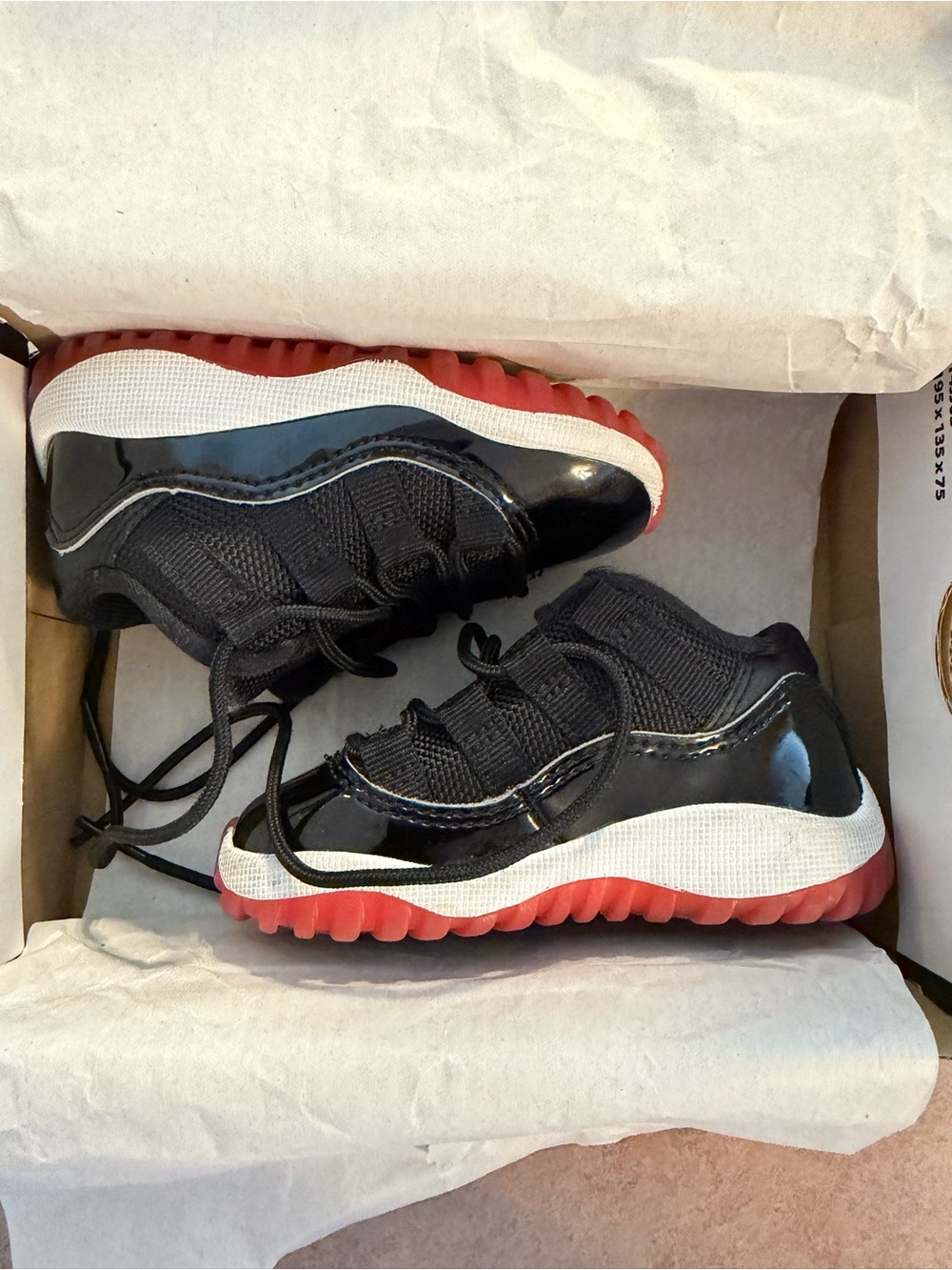 Jordan Toddler Black, White & Red Retro Low-Top Sneakers